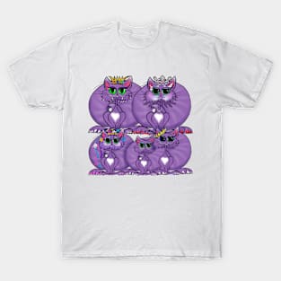 Cat Lovers ❤️ Pretty-Pretty Purple Kitty Fam T-Shirt